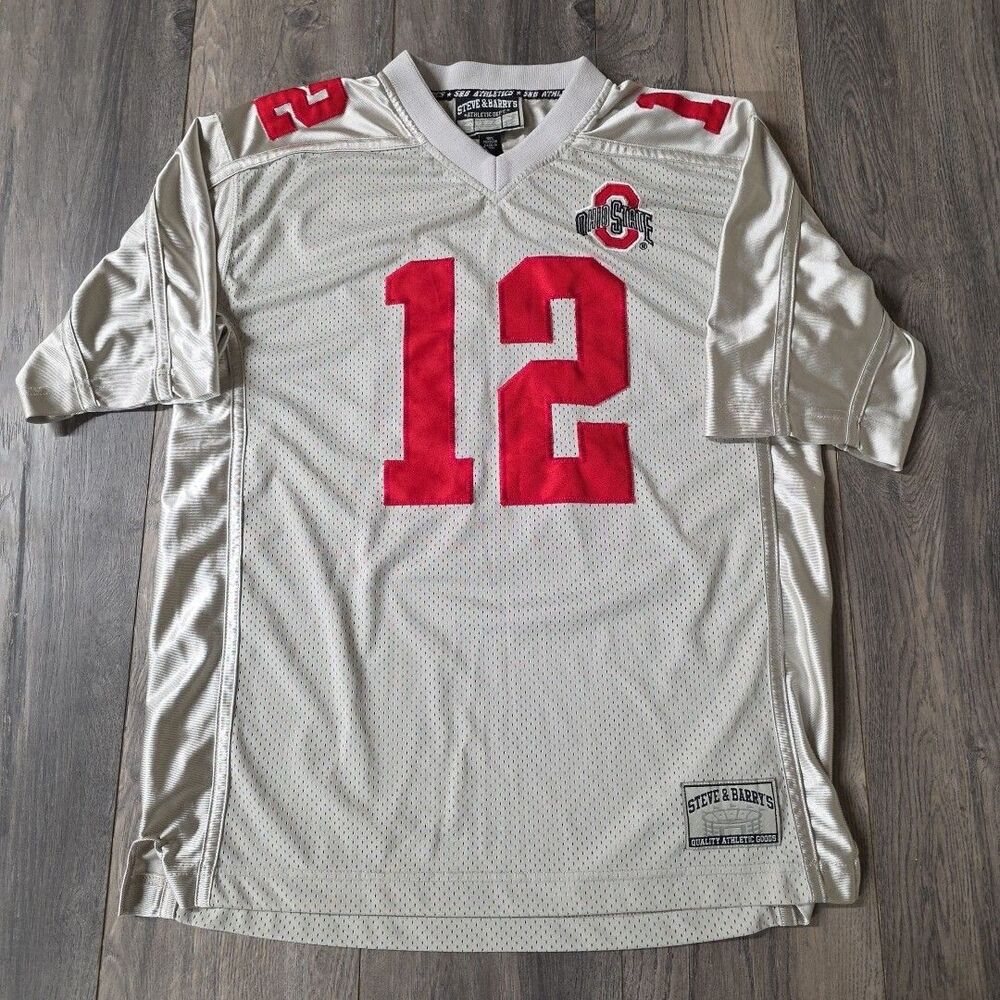 Steve & Barry's Scarlet & Grey NCAA Ohio State Buckeyes Jersey #12 Men's S